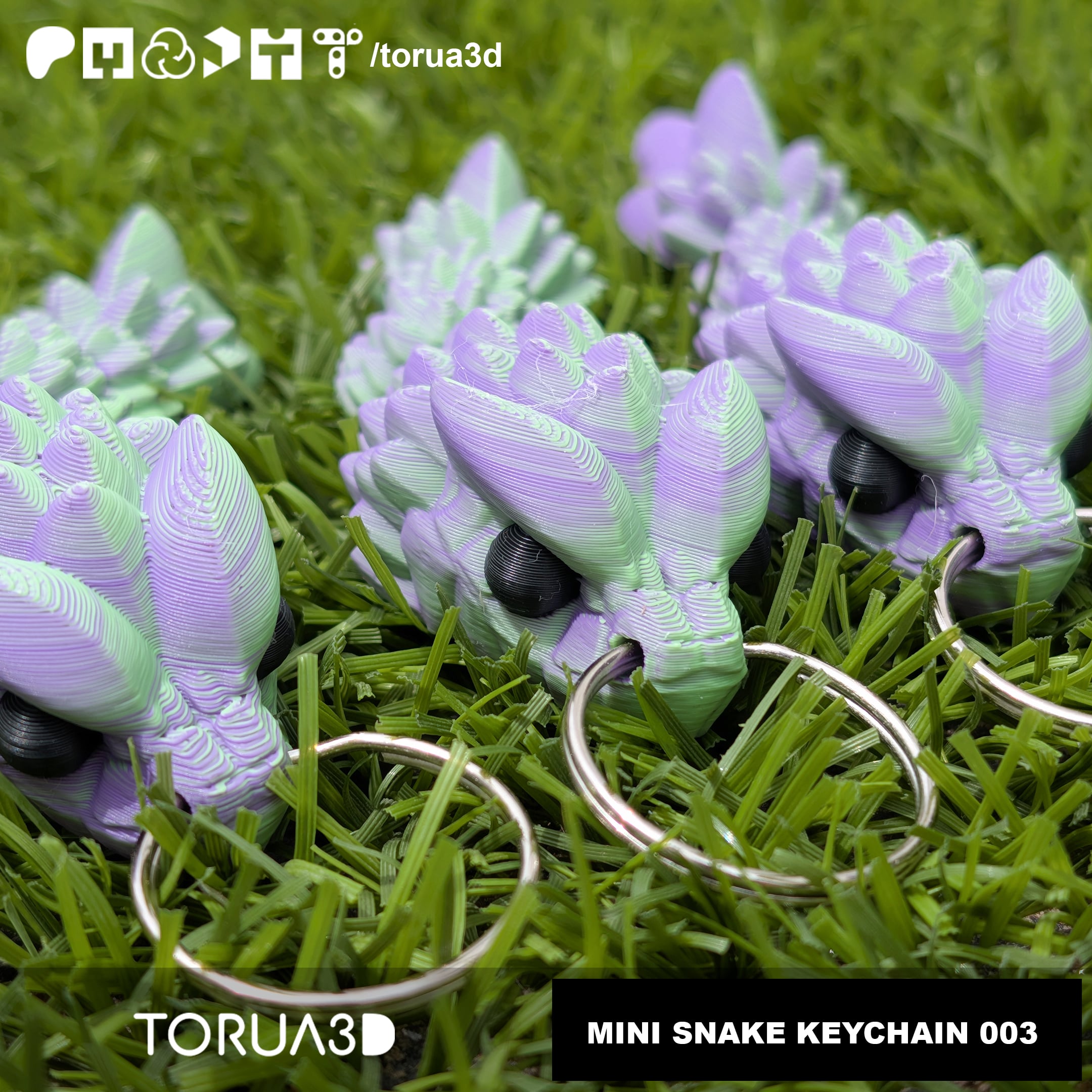 Mini Snake Keychain 003 3d model