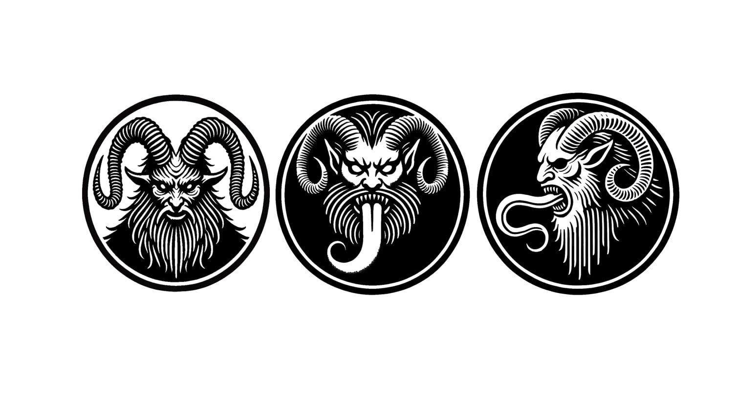 Leather Stamps 100mm Krampus #1 3d model