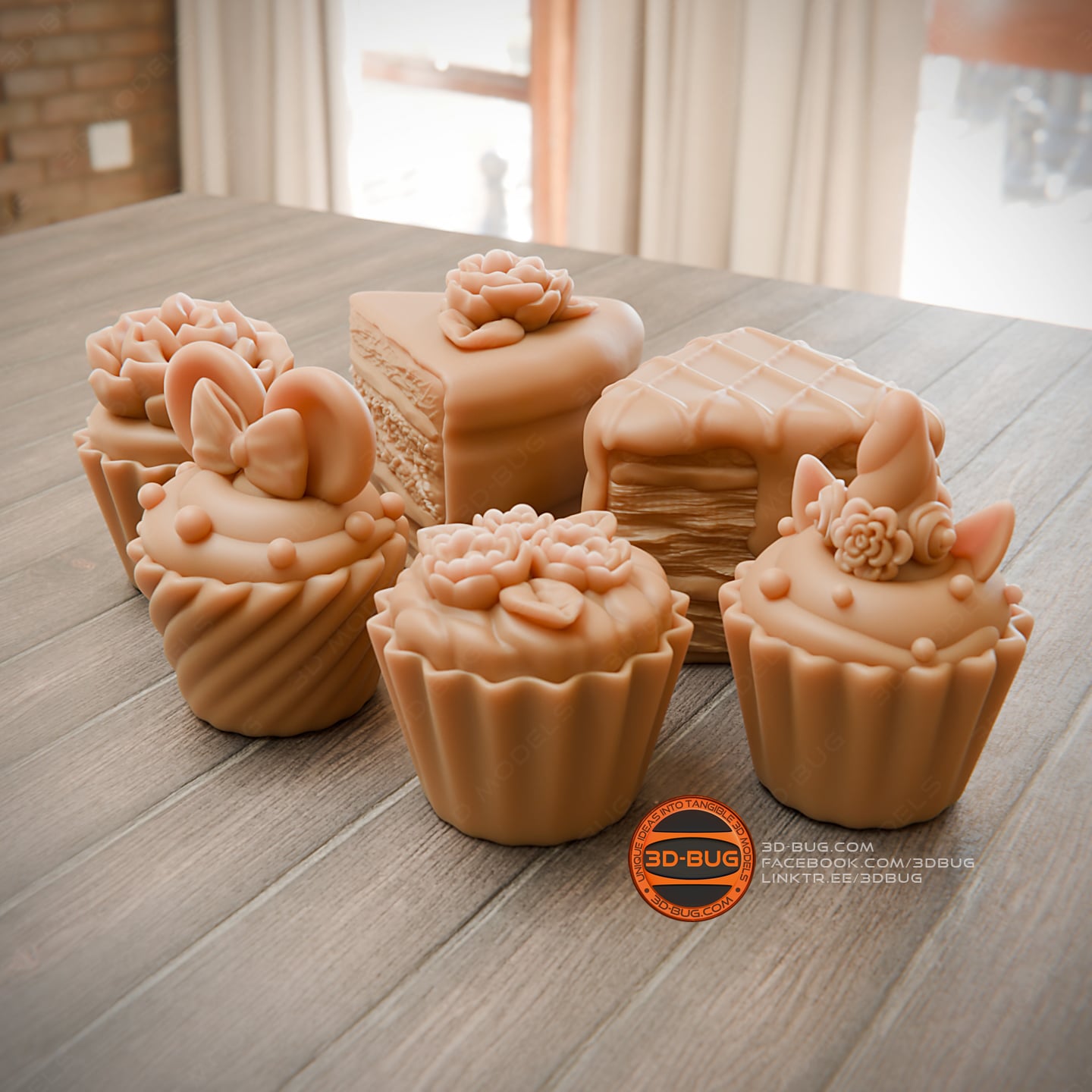 Sweet Tooth Collection: 6 High-Detail Miniature Desserts 3d model