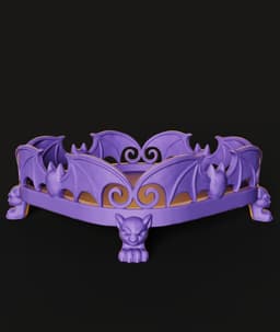 Bat Valet Tray STL | Gothic Decor 3D Print | Desk Organizer 3d model