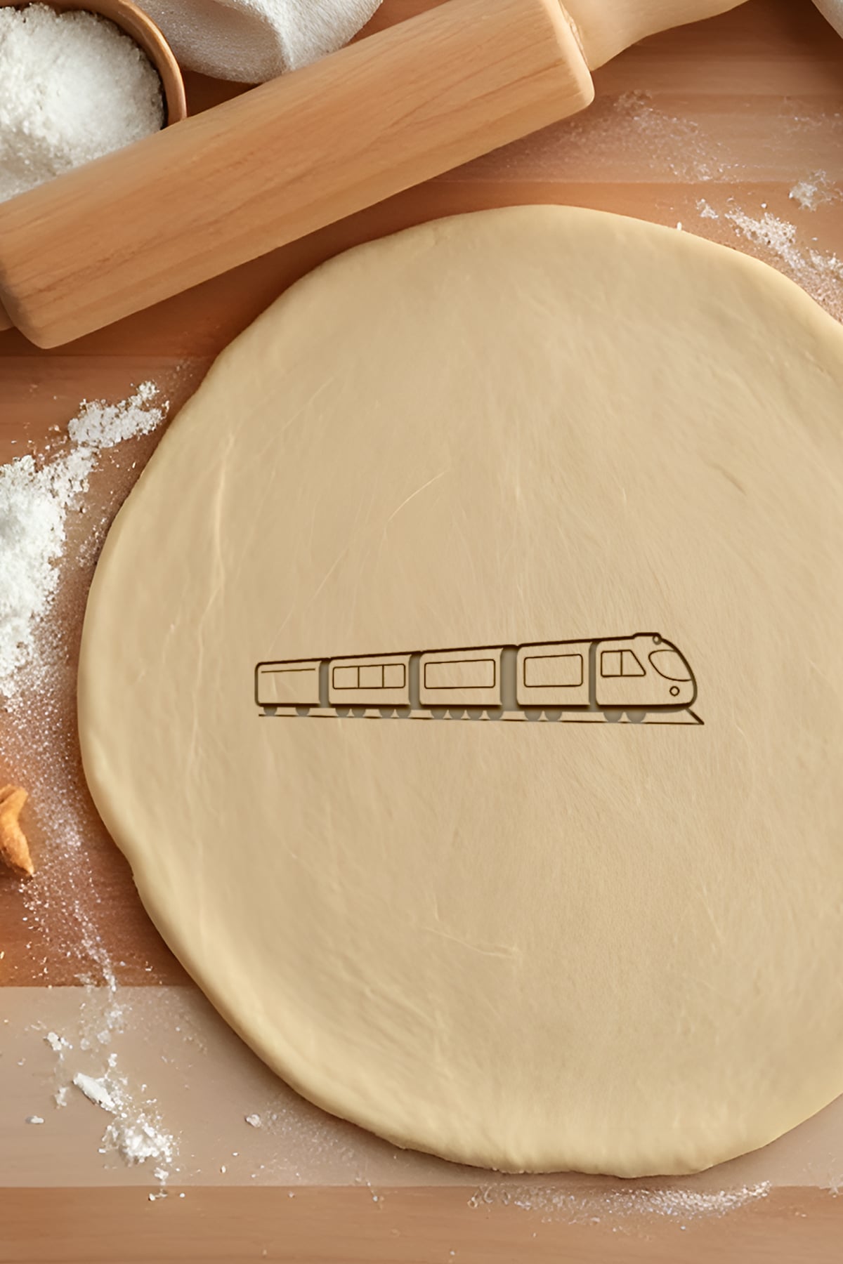 Train Cookie Cutter, Biscuit Cutter 3d model