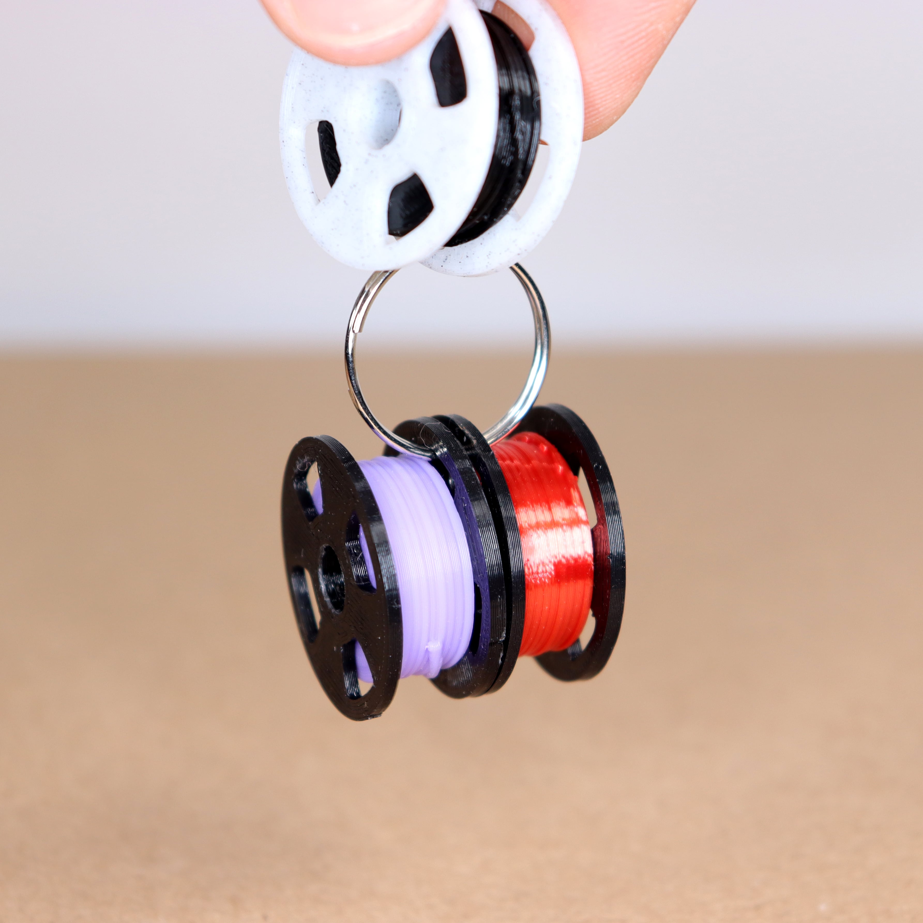 Filament spool keyring 3d model