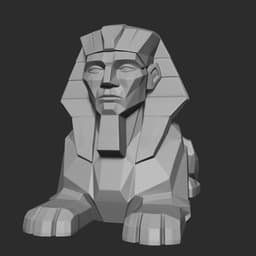 Low Poly Sphinx 3d model