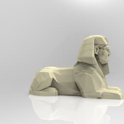 Low Poly Sphinx 3d model
