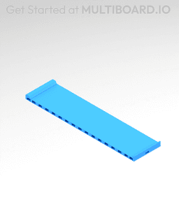 2x8 MU - Center - Modular Bolt-Locked Shelf 3d model
