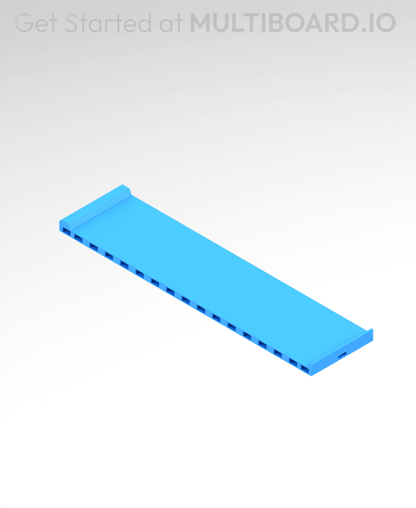 2x8 MU - Center - Modular Bolt-Locked Shelf 3d model