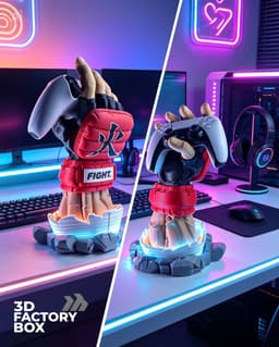 Universal Controller Stand - Inspired by Ryu from Street Fighter 3d model