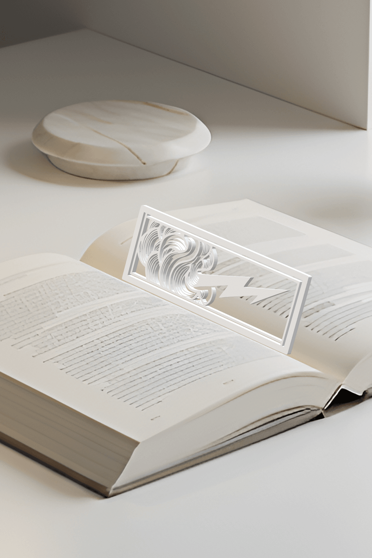 Cloud, Lightning Bookmark, Gift Idea 3d model