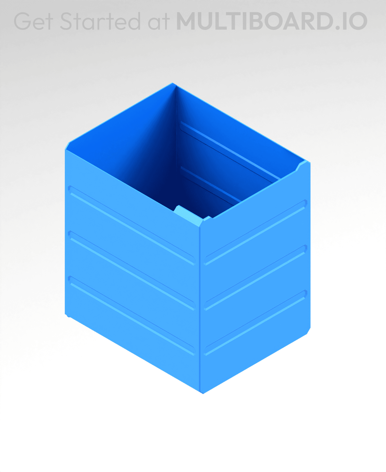 3x4x3.5 LU - MultiBin Simple Drawer 3d model