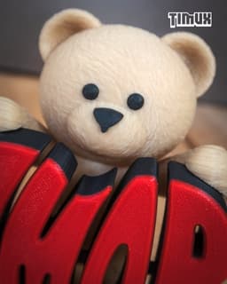 TEDDY BEAR WITH A "AMOR" SIGN 3d model