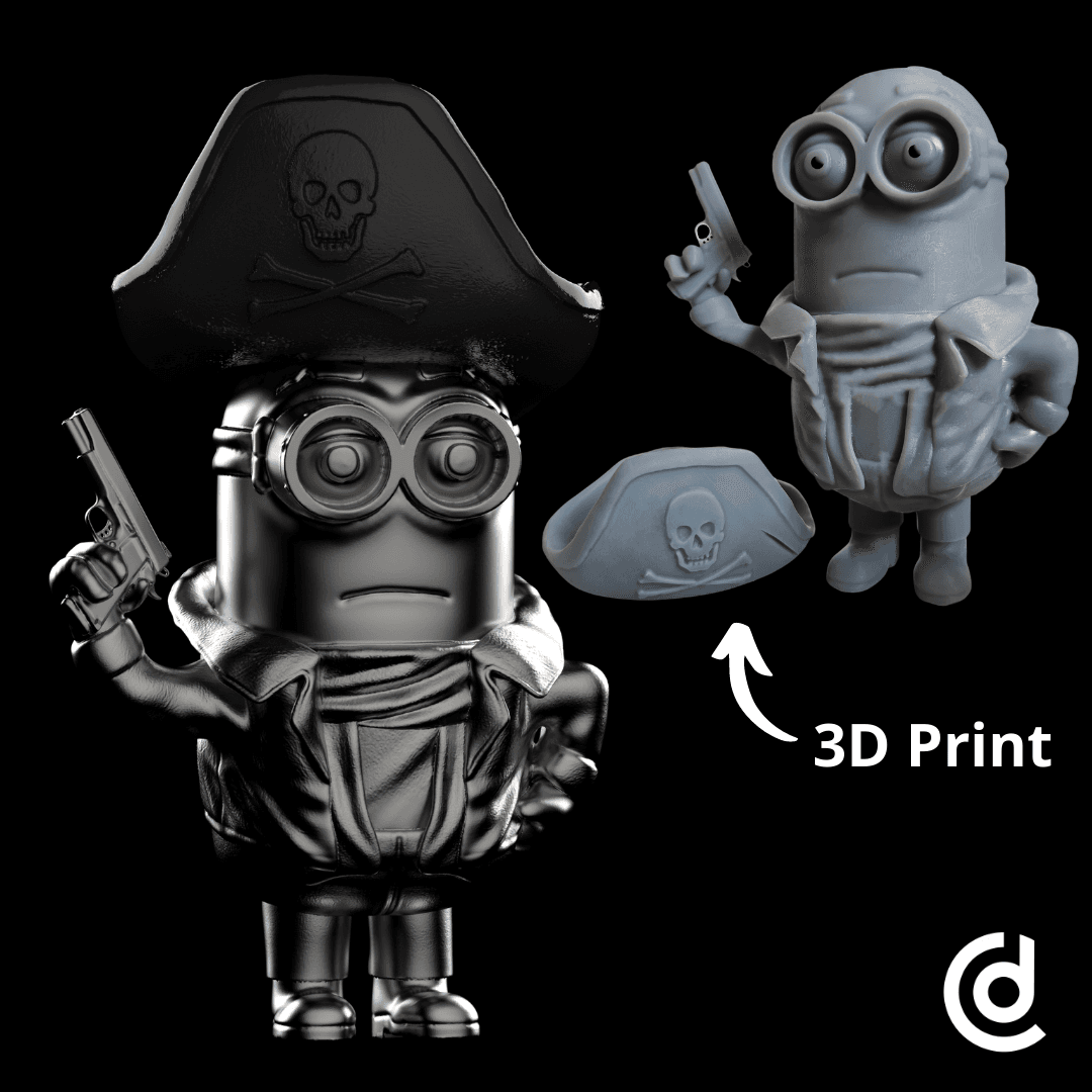 Minion with Pirates Cap 3d model