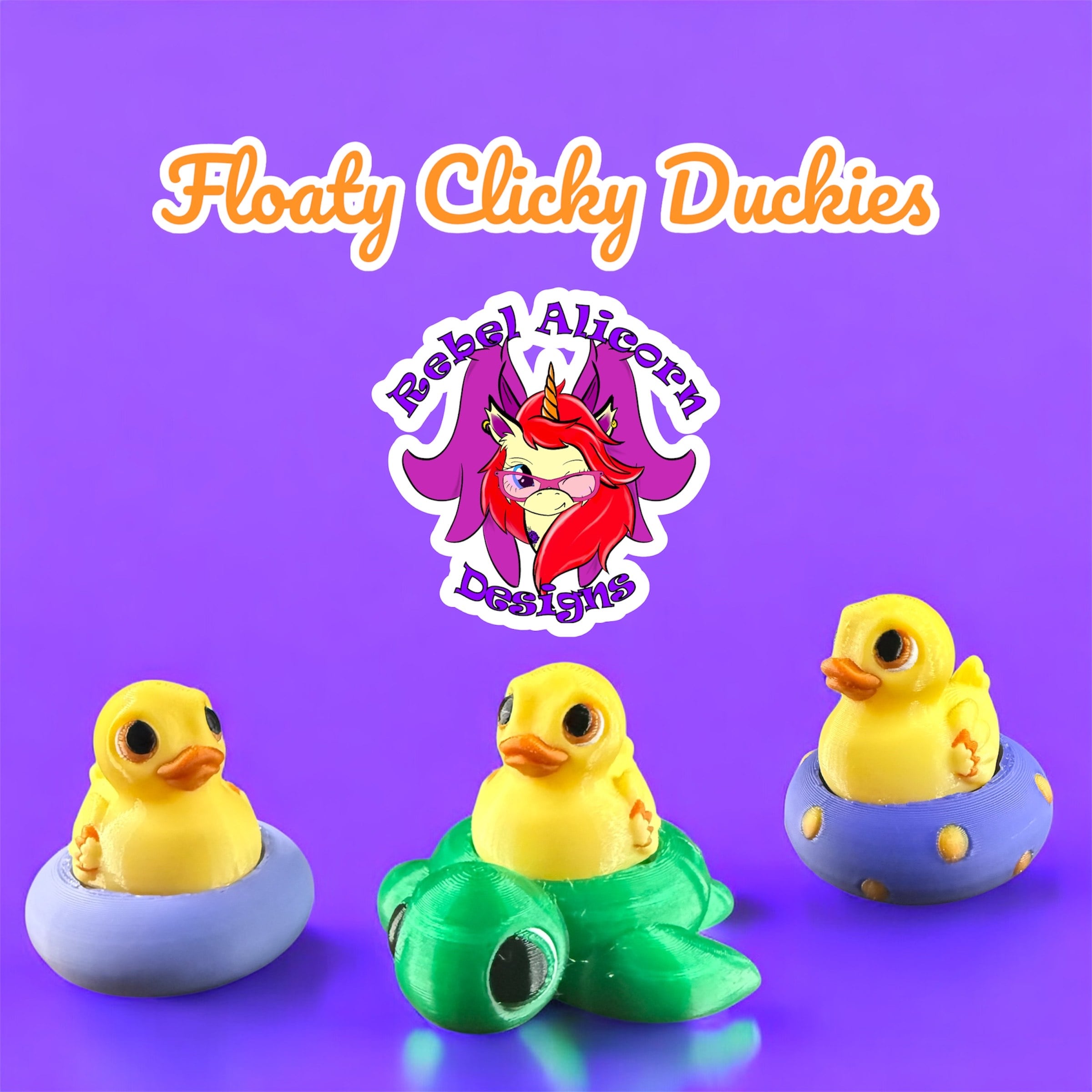 Floaty Clicky Duckies - 3 floats included 3d model