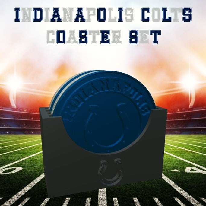Indianapolis Colts Coaster Set (NFL) 3d model