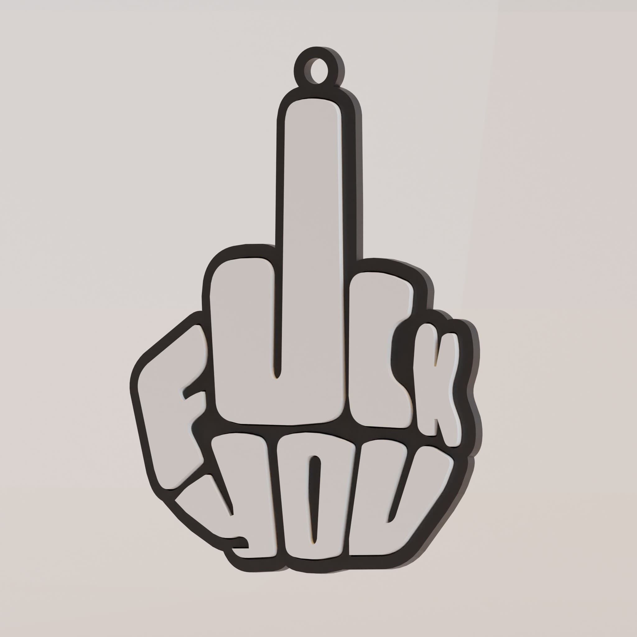 F*** Y** keychain 3d model