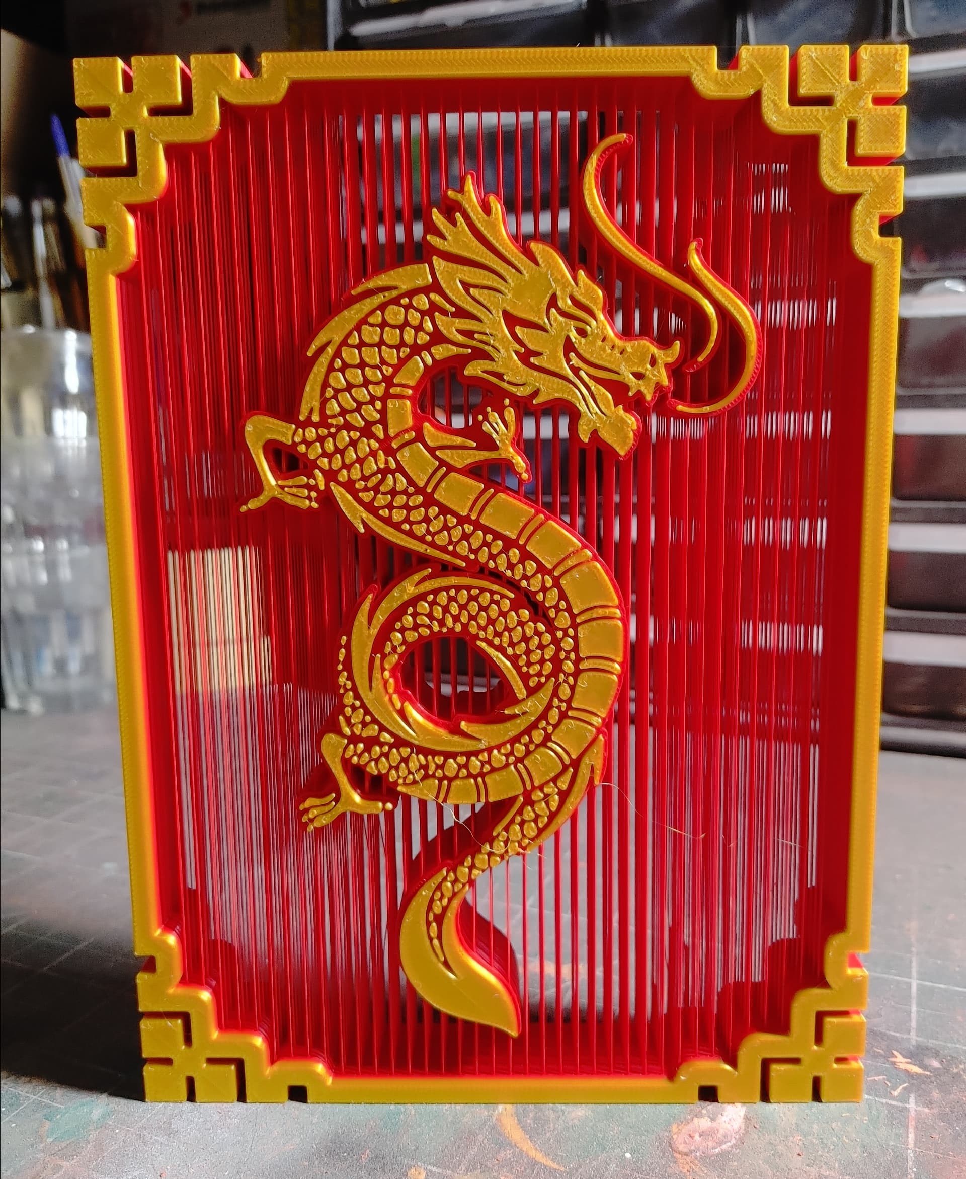 I want to do the reverse one in green and gold. Love it!
