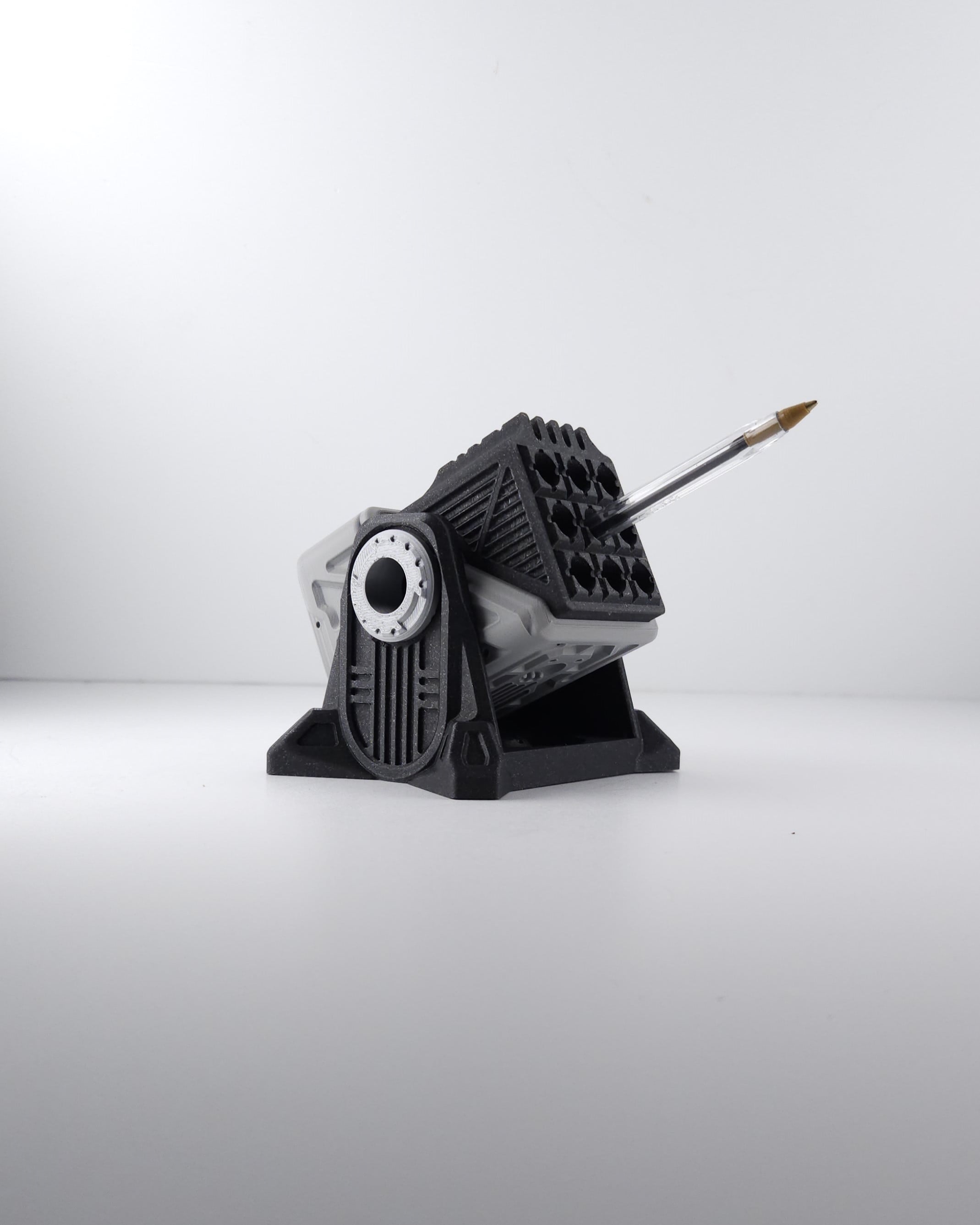 Rocket Pen Launcher Turret - Desk Defense 3d model
