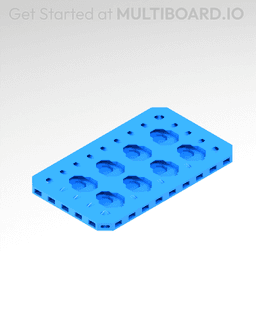 5x3 MU - Point Hole MU - MultiBoard Plate 3d model