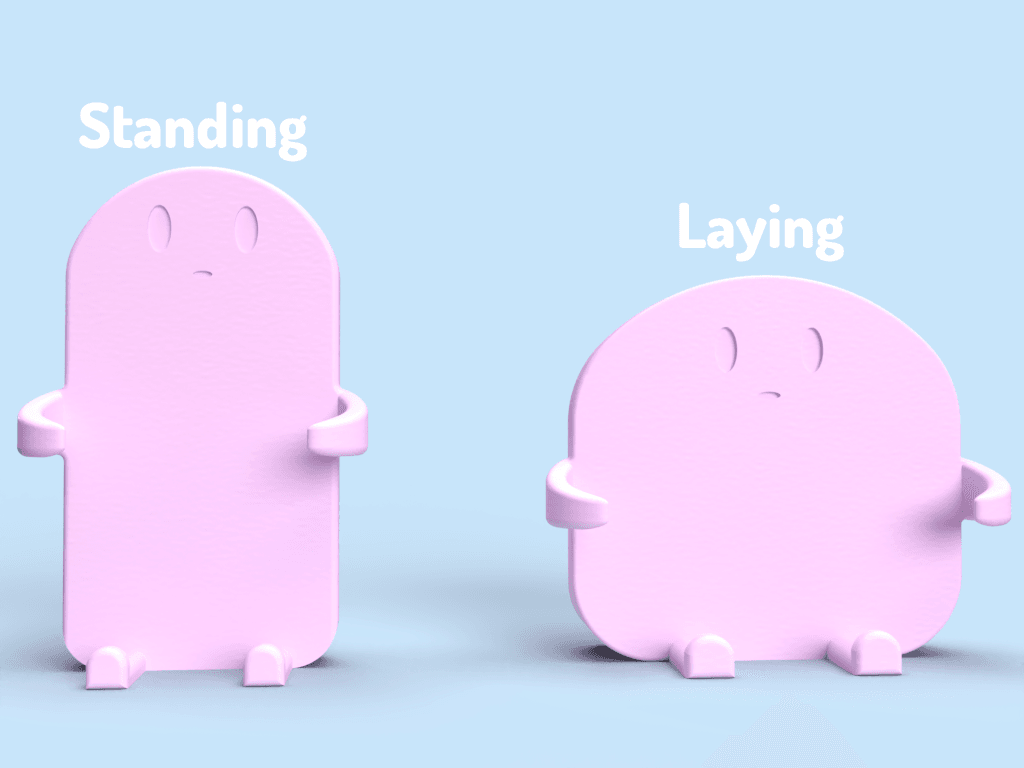 Cute Sitting Card Holder 3d model