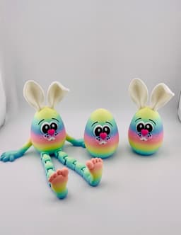 Flexi Bunny Eggs Hollow Version 3d model