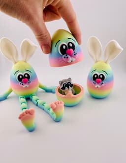 Flexi Bunny Eggs Hollow Version 3d model