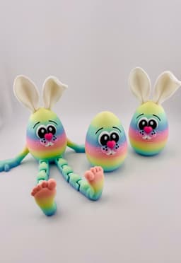 Flexi Bunny Eggs Hollow Version 3d model