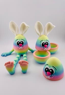 Flexi Bunny Eggs Hollow Version 3d model