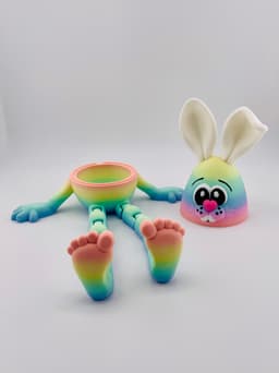 Flexi Bunny Eggs Hollow Version 3d model