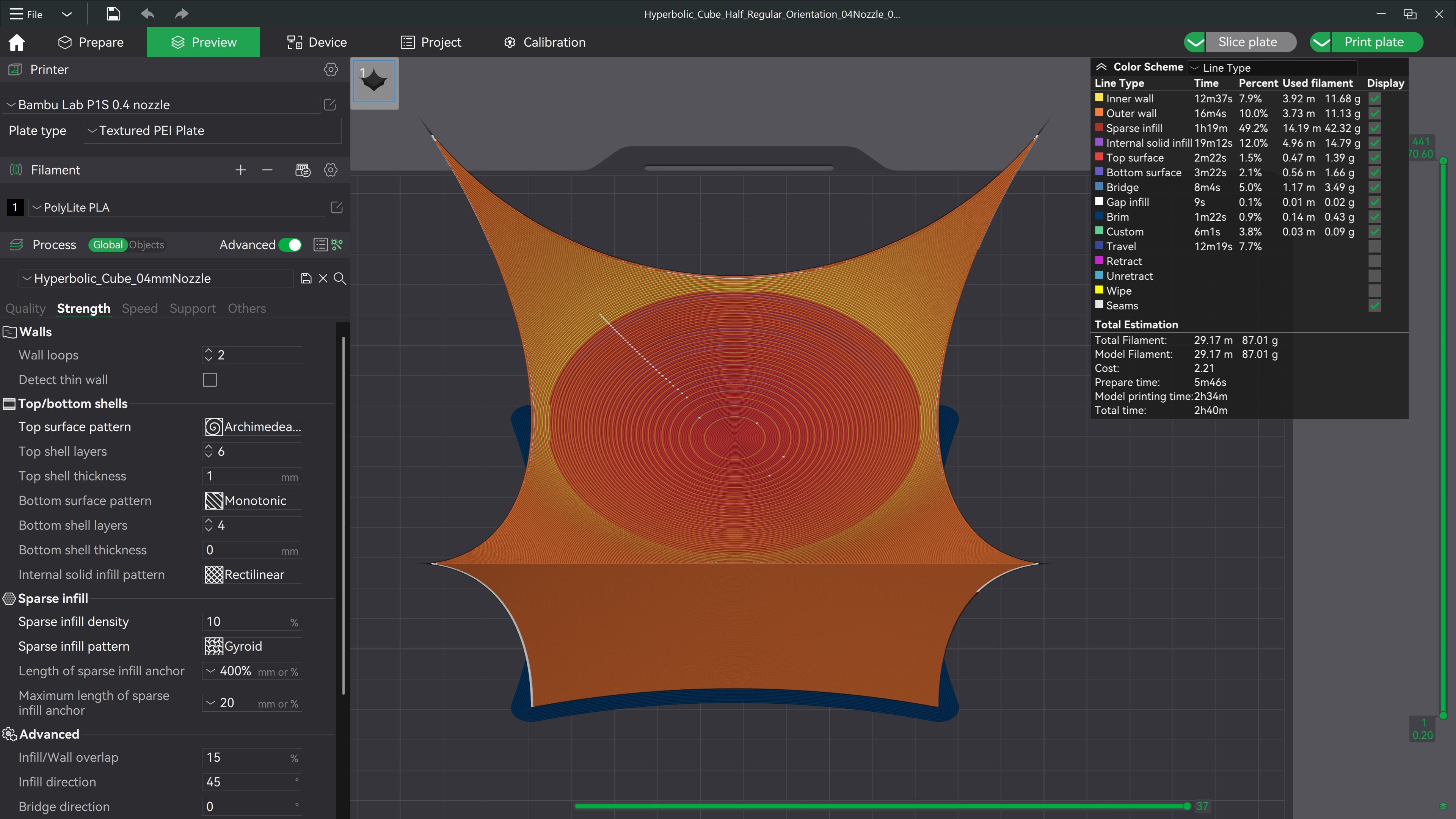 Hyperbolic Cube 3d model