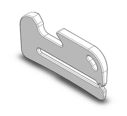 Clip-On Ski Goggle Scraper with Bottle Opener 3d model