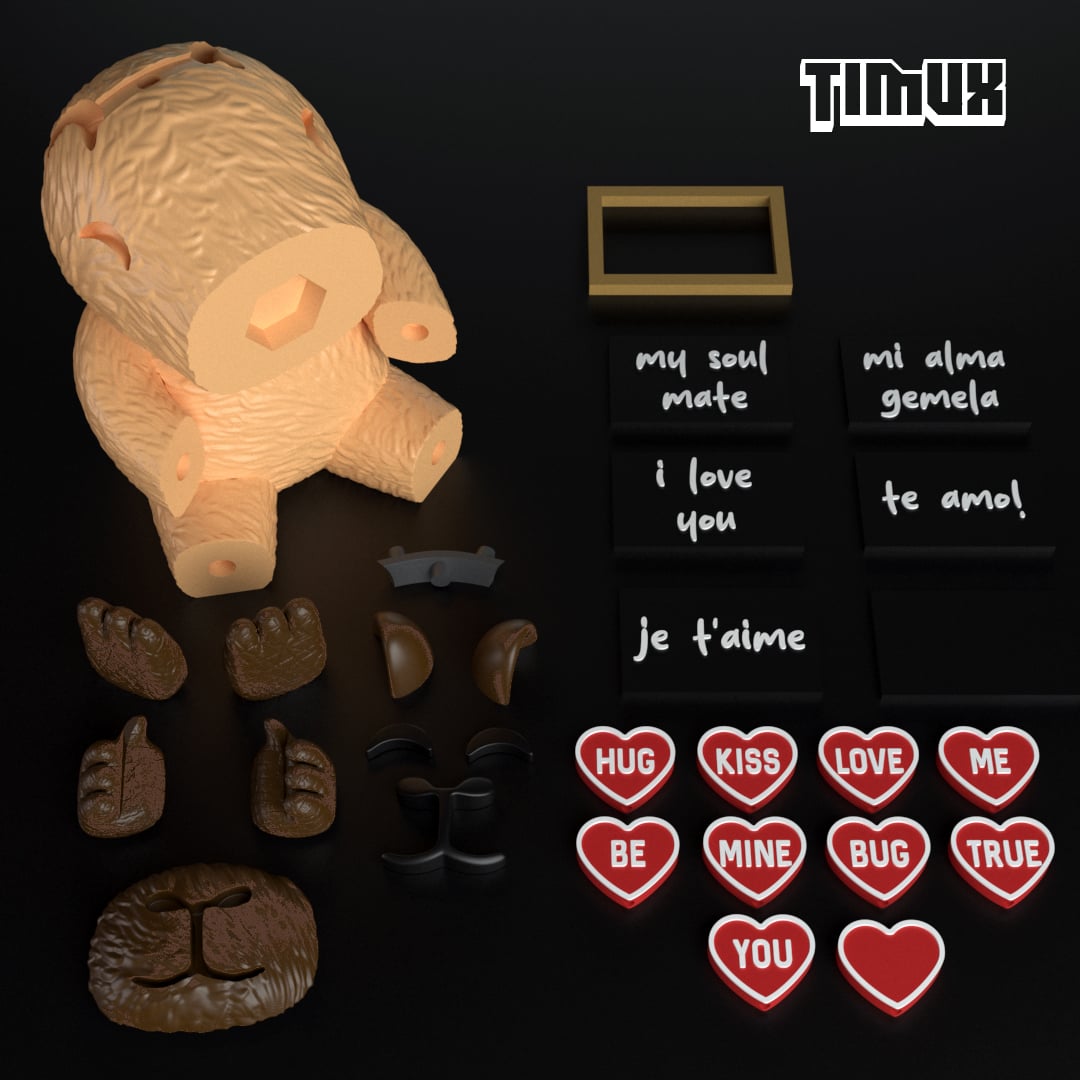 CAPYBARA WITH CHALKBOARD 3d model