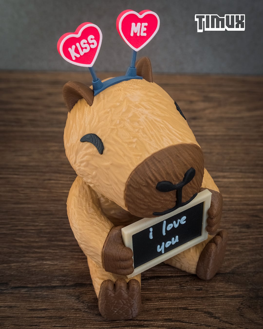 CAPYBARA WITH CHALKBOARD 3d model