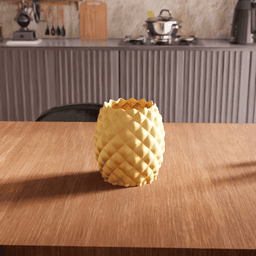 Pineapple Geometric Vase Planter Pot 3d model
