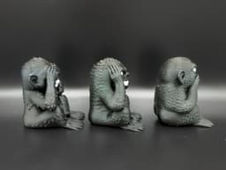 Three Wise Gremlins - No Evil Collection 3d model