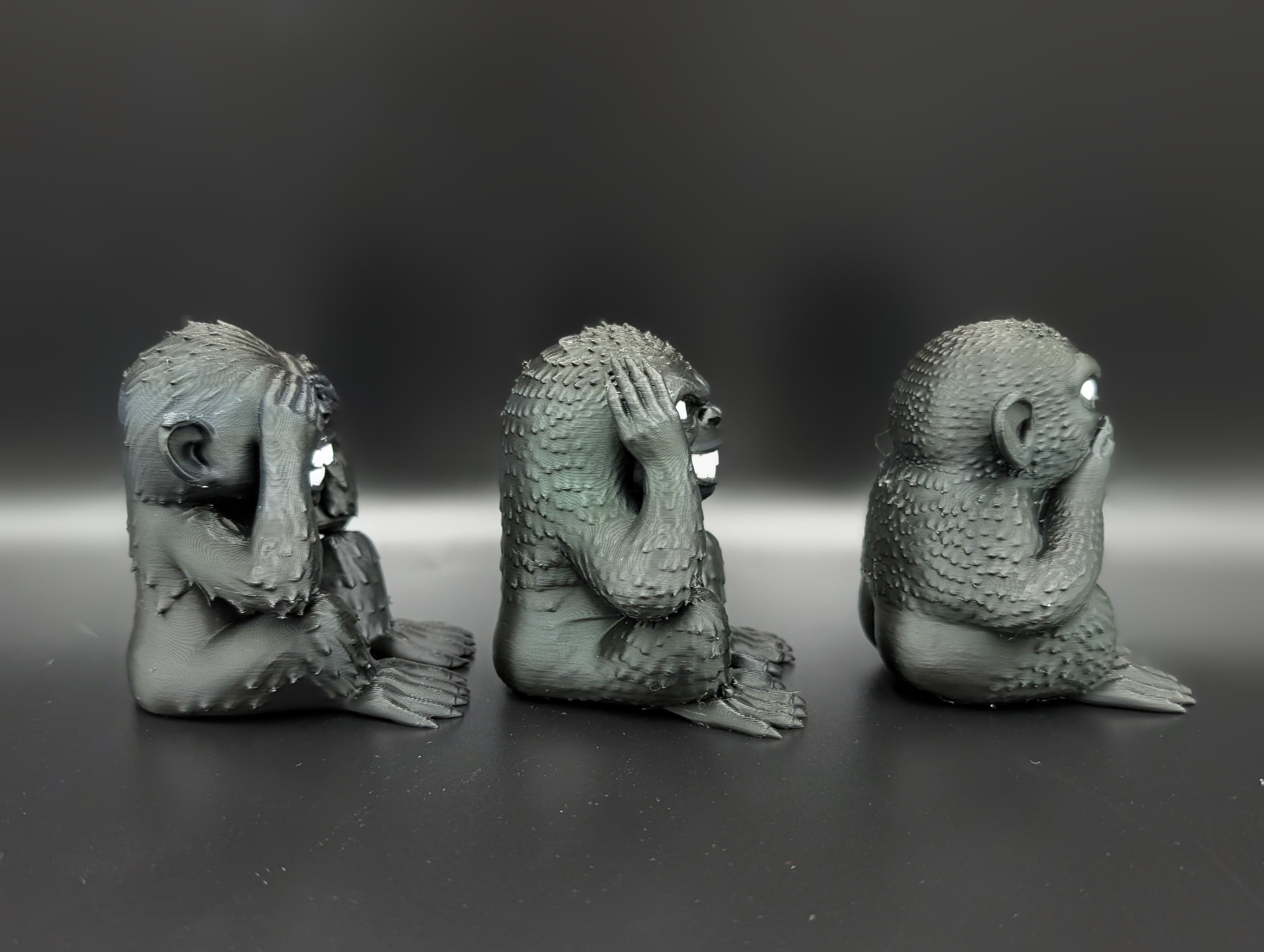 Three Wise Gremlins - No Evil Collection 3d model