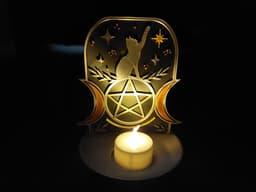 Mystical candle holder set 3d model