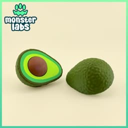 Avocado Fidget Clicker Keychain 3d model