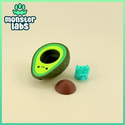 Avocado Fidget Clicker Keychain 3d model