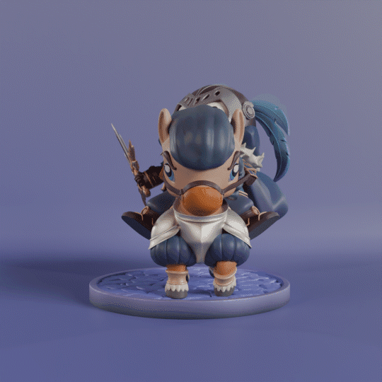 medieval warrior duck 3d model