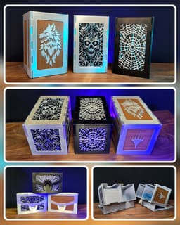 Smaller More Compact Folding Card Box with multiple panel styles 3d model