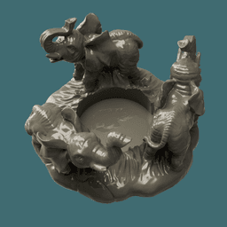 Elephant candle holder 3d model