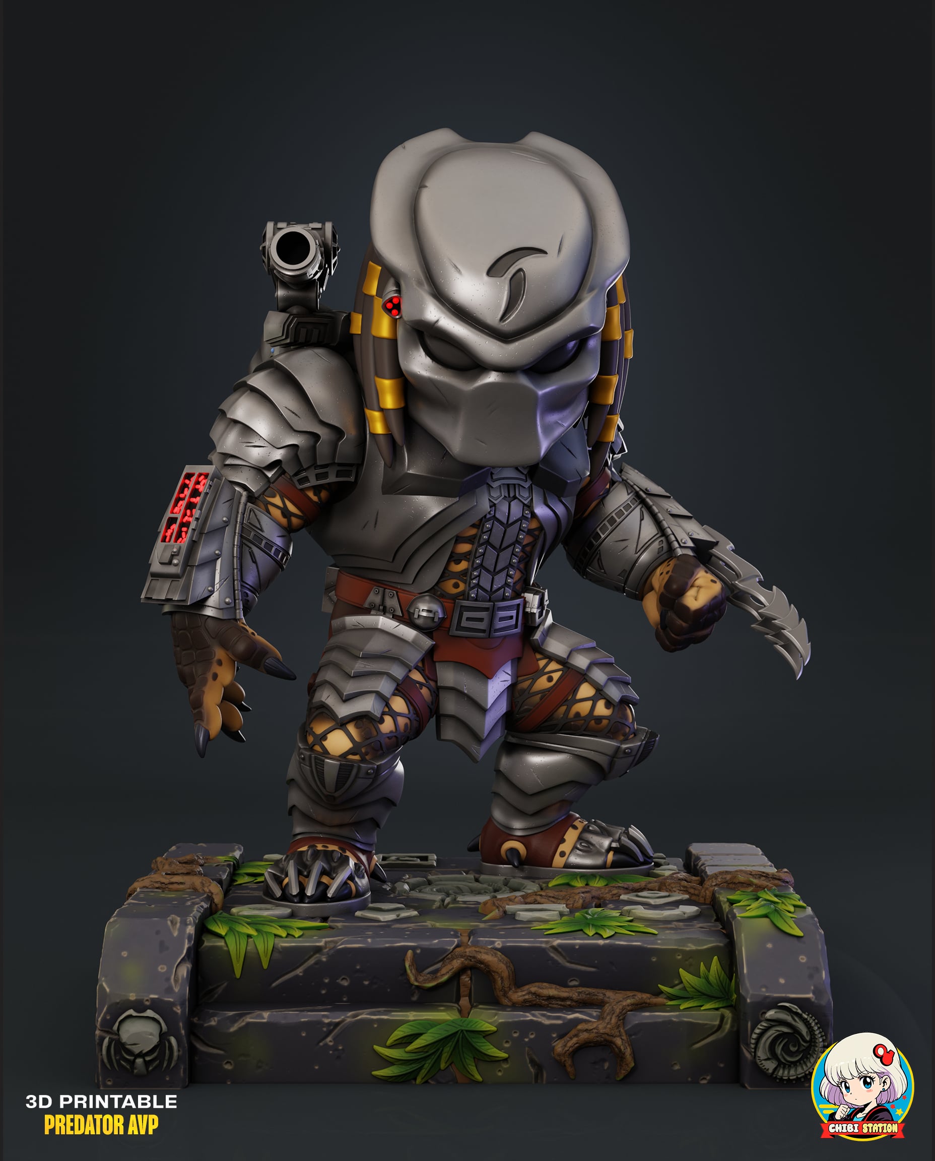 Predator Chibi - Premium Collectible 3d model
