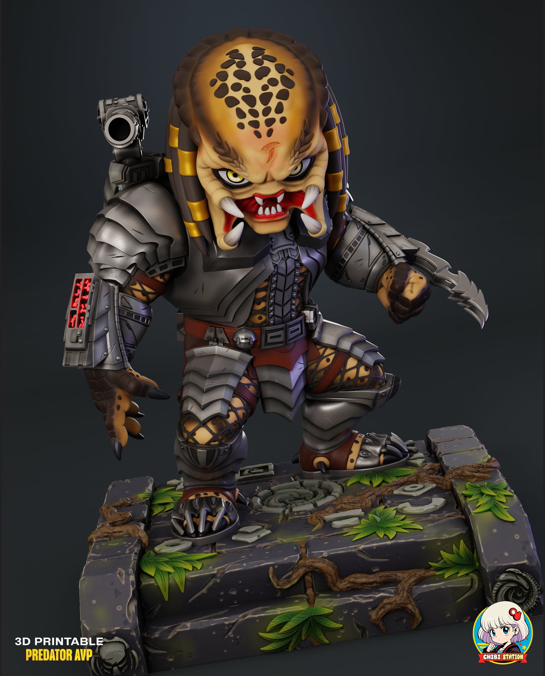 Predator Chibi - Premium Collectible 3d model