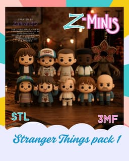 STRANGER THINGS PACK 1 Z-MINIS 3d model