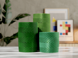Herringbone - Modular Planter 3d model