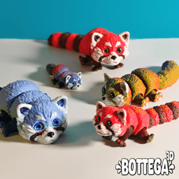 Red Panda, articulated, flexi 3d model