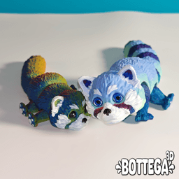Red Panda, articulated, flexi 3d model