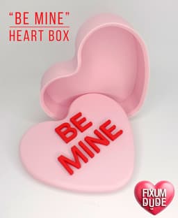 Simple BE MINE Valentine Conversation Heart Box 3d model