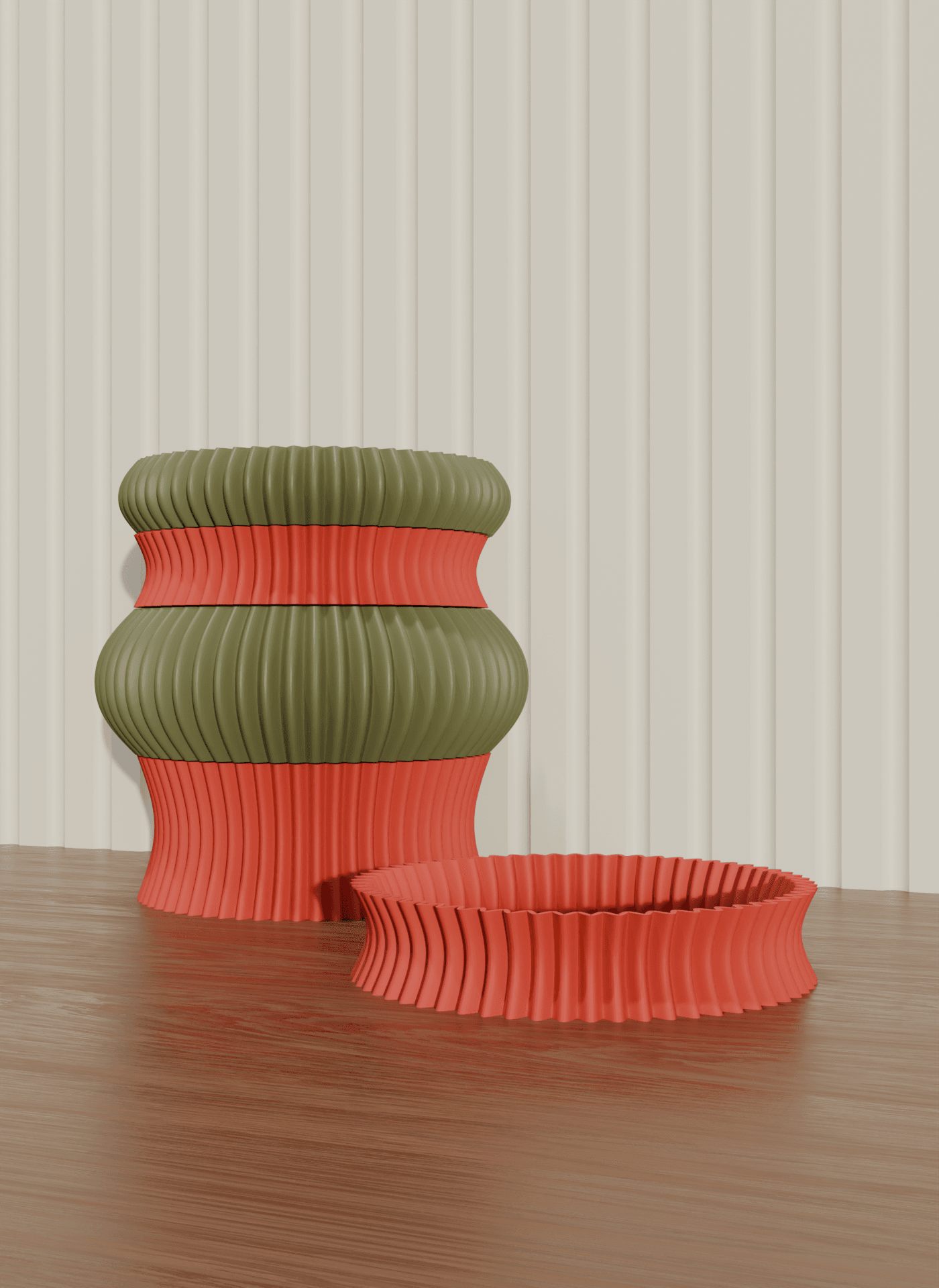 Ziggy modular stackable tray C_4 3d model
