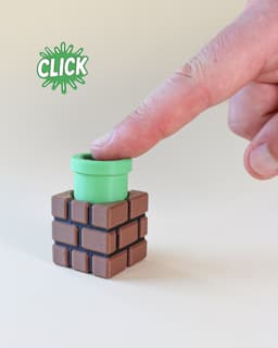 Brick Pipe Fidget Clicker Keychain 3d model