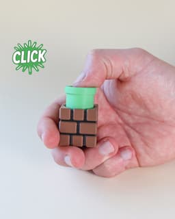 Brick Pipe Fidget Clicker Keychain 3d model